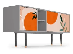 Best Mueble de TV - 150х69х41 cm - T5 - Artwork, Cinza Cinzento