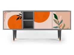 Best Mueble de TV - 150х69х41 cm - T5 - Artwork, Cinza Cinzento