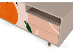Móvel De Tv| Mueble de TV - 125х56х41 cm - T7 - Artwork, Latte Bege