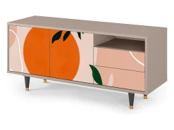 Móvel De Tv| Mueble de TV - 125х56х41 cm - T7 - Artwork, Latte Bege