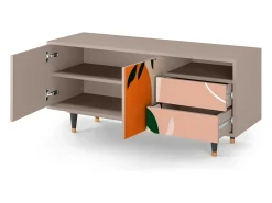 Móvel De Tv| Mueble de TV - 125х56х41 cm - T7 - Artwork, Latte Bege