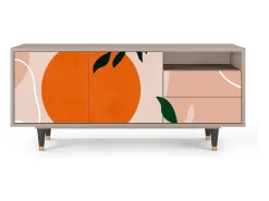 Móvel De Tv| Mueble de TV - 125х56х41 cm - T7 - Artwork, Latte Bege