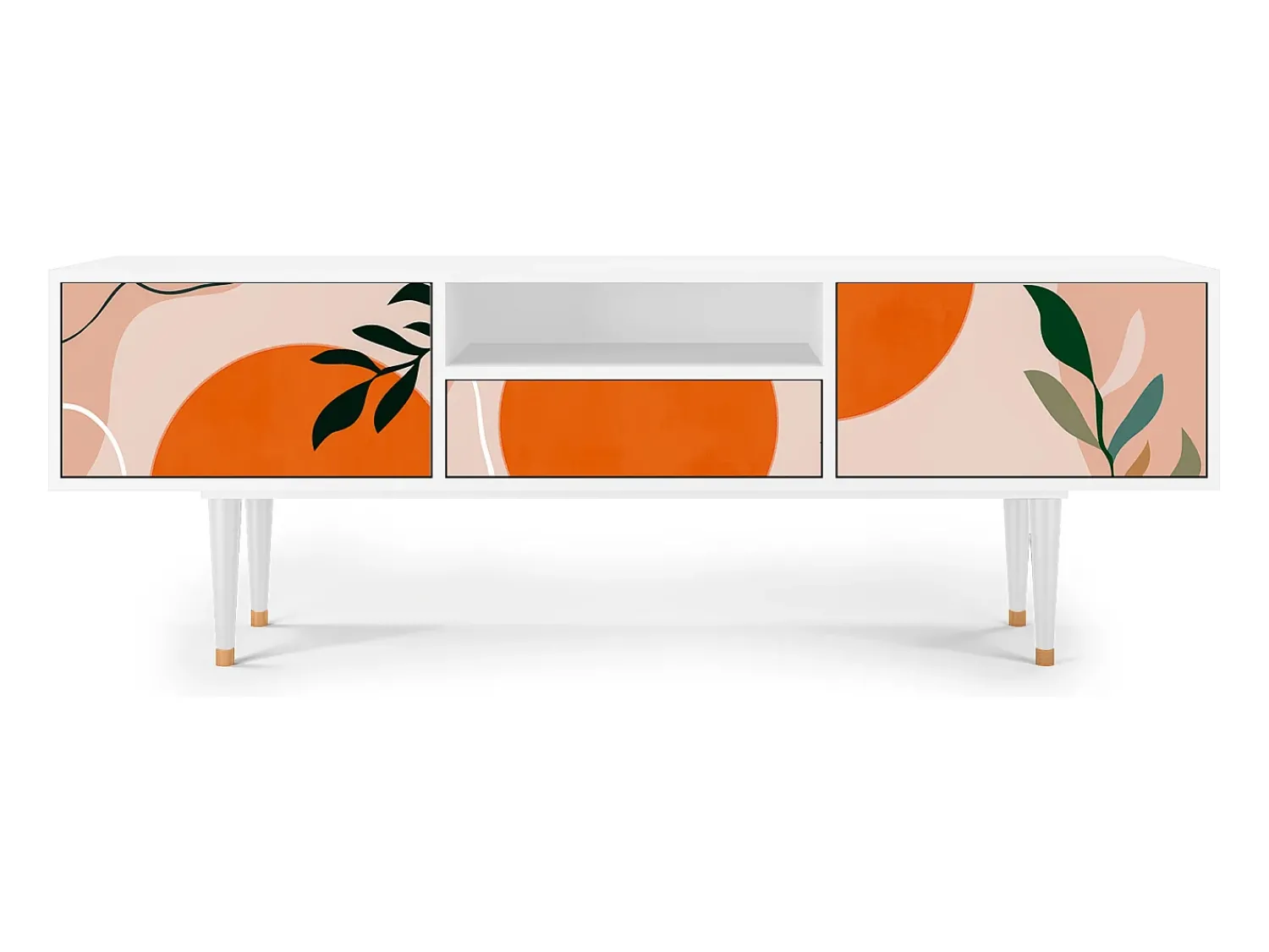 Mueble de TV - 170х59х41 cm - T6 - Artwork, Branco^ Móvel De Tv