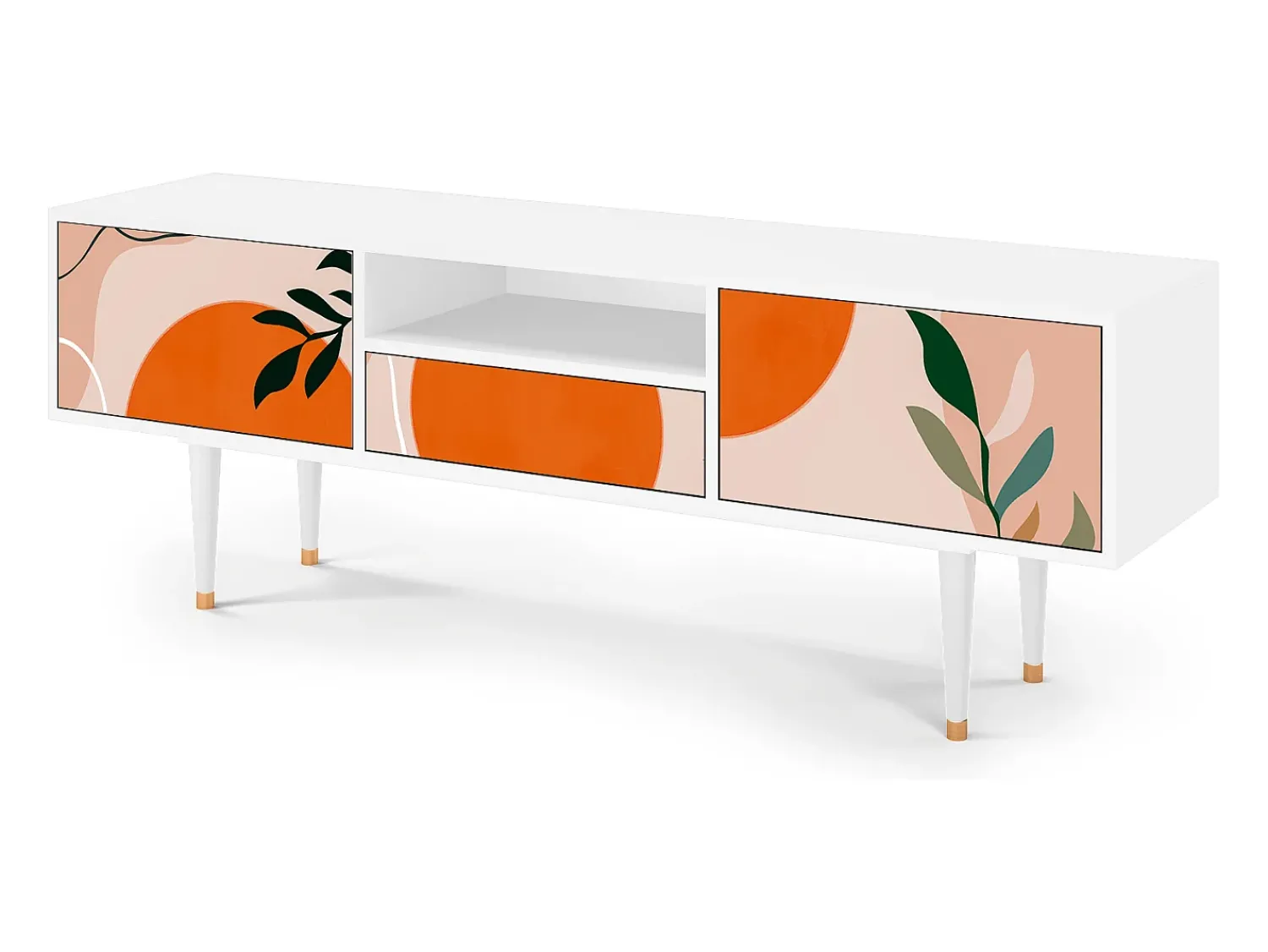 Mueble de TV - 170х59х41 cm - T6 - Artwork, Branco^ Móvel De Tv