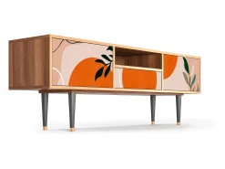Móvel De Tv* Mueble de TV - 170х59х41 cm - T6 - Artwork, Nogueira Castanho