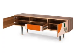 Móvel De Tv* Mueble de TV - 170х59х41 cm - T6 - Artwork, Nogueira Castanho