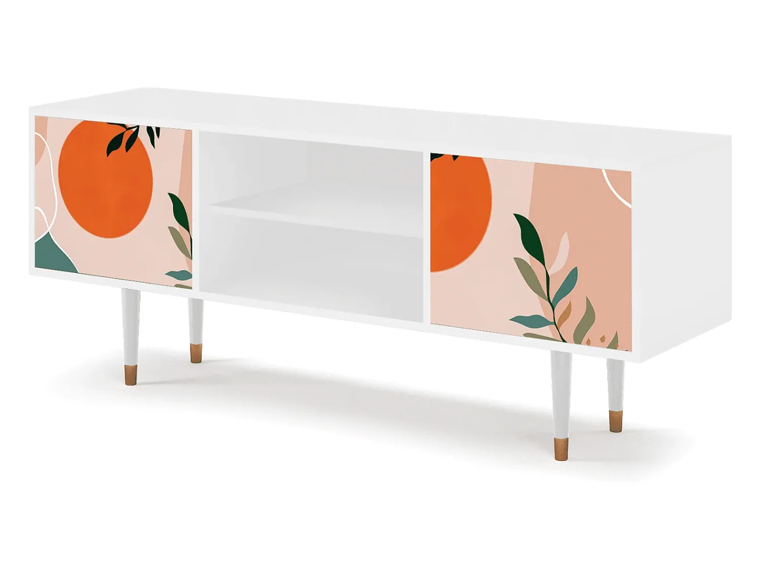 Online Mueble de TV - 170х69х48 cm - T2 - Artwork, Branco Bege