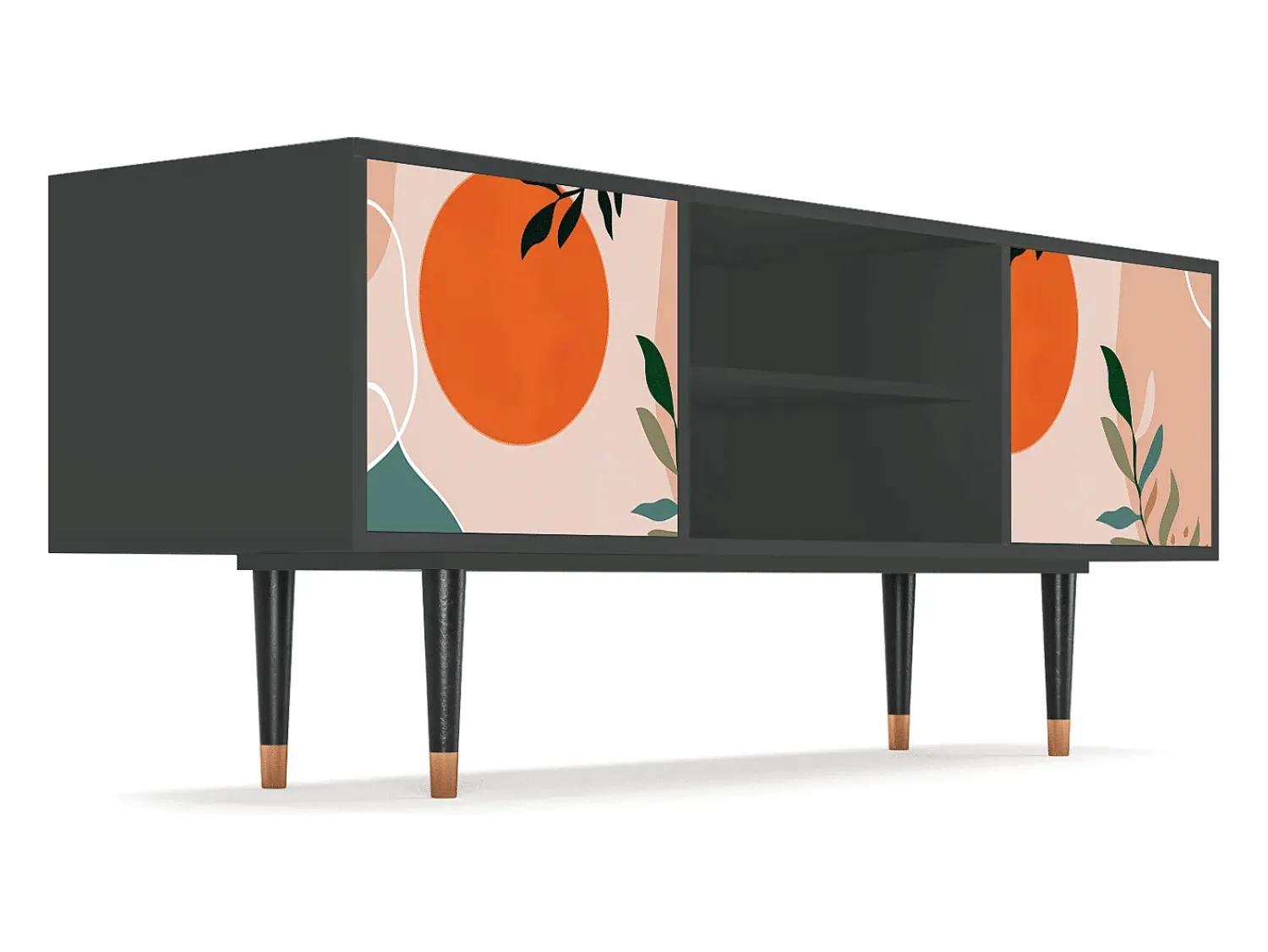 Móvel De Tv* Mueble de TV - 170х69х48 cm - T2 - Artwork, Antracite Cinza antracite