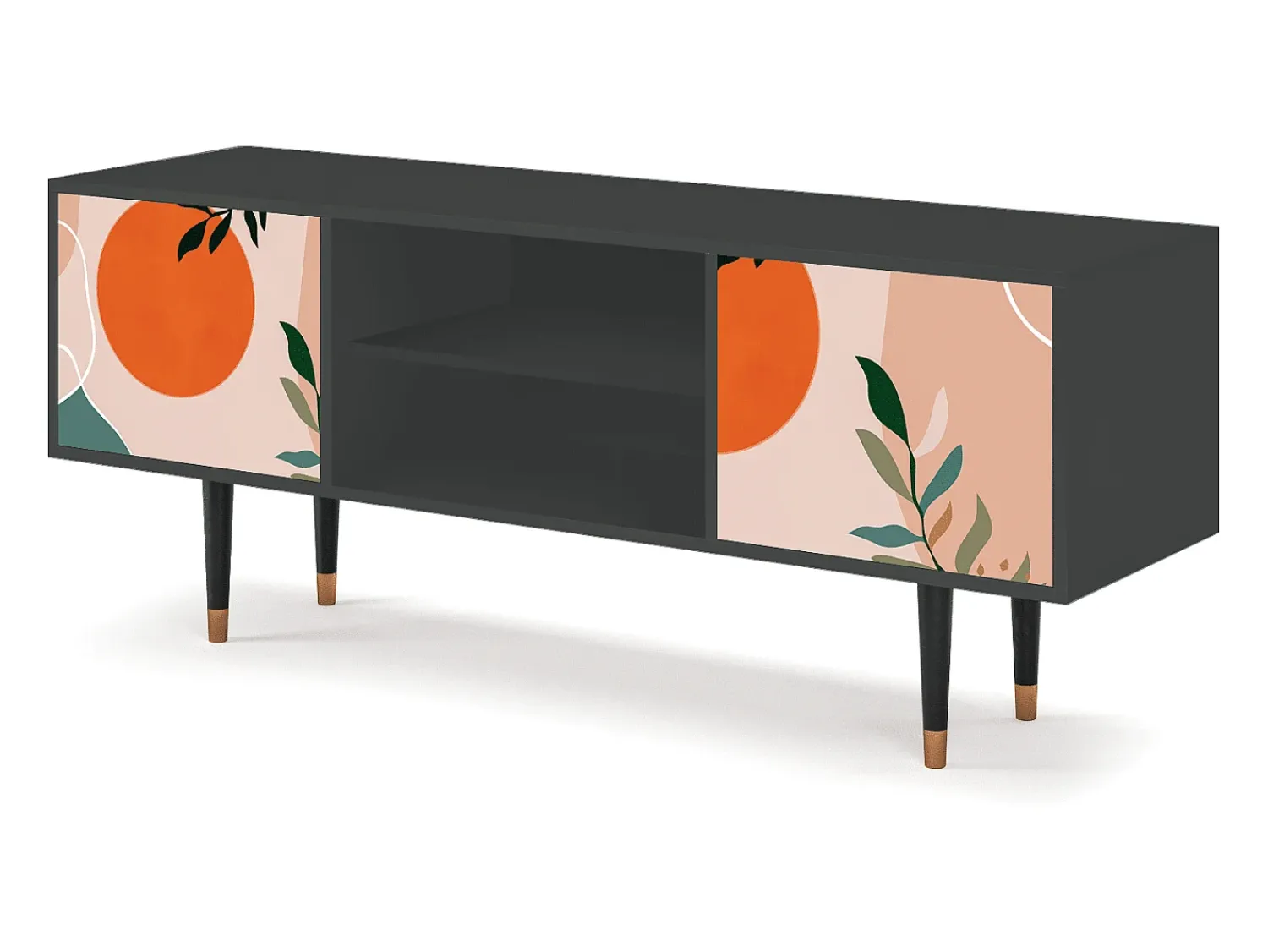 Móvel De Tv* Mueble de TV - 170х69х48 cm - T2 - Artwork, Antracite Cinza antracite