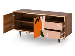 Móvel De Tv| Mueble de TV - 125х56х41 cm - T7 - Artwork, Nogueira Castanho