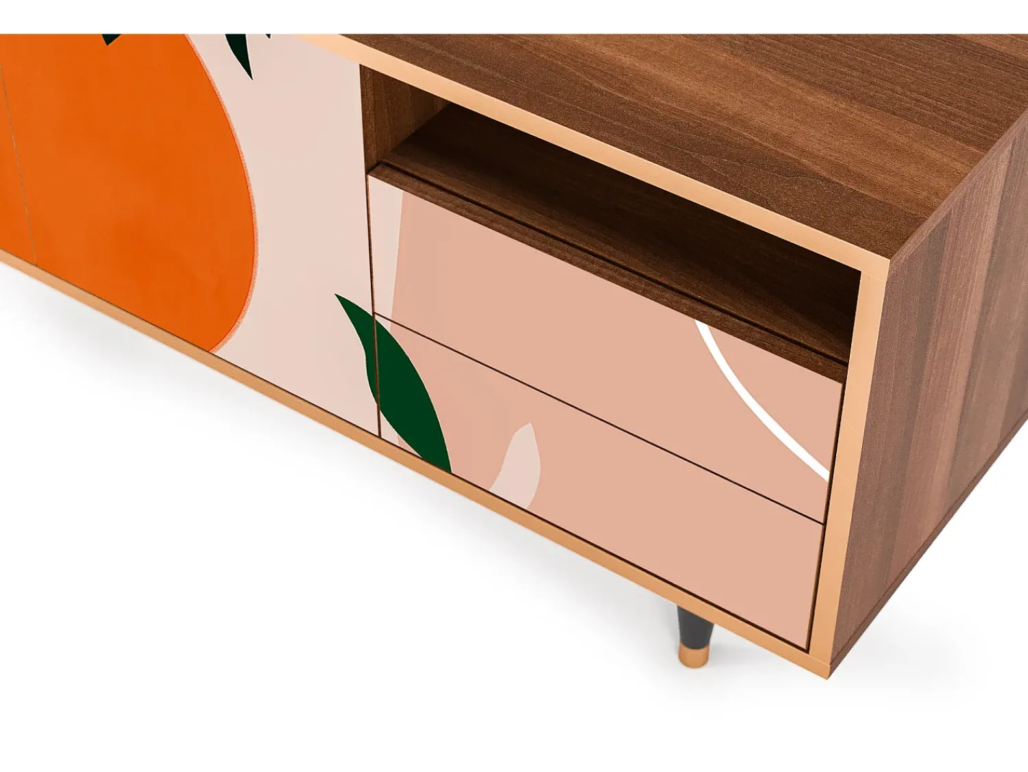 Móvel De Tv| Mueble de TV - 125х56х41 cm - T7 - Artwork, Nogueira Castanho