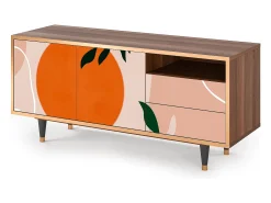 Móvel De Tv| Mueble de TV - 125х56х41 cm - T7 - Artwork, Nogueira Castanho