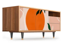 Móvel De Tv| Mueble de TV - 125х56х41 cm - T7 - Artwork, Nogueira Castanho