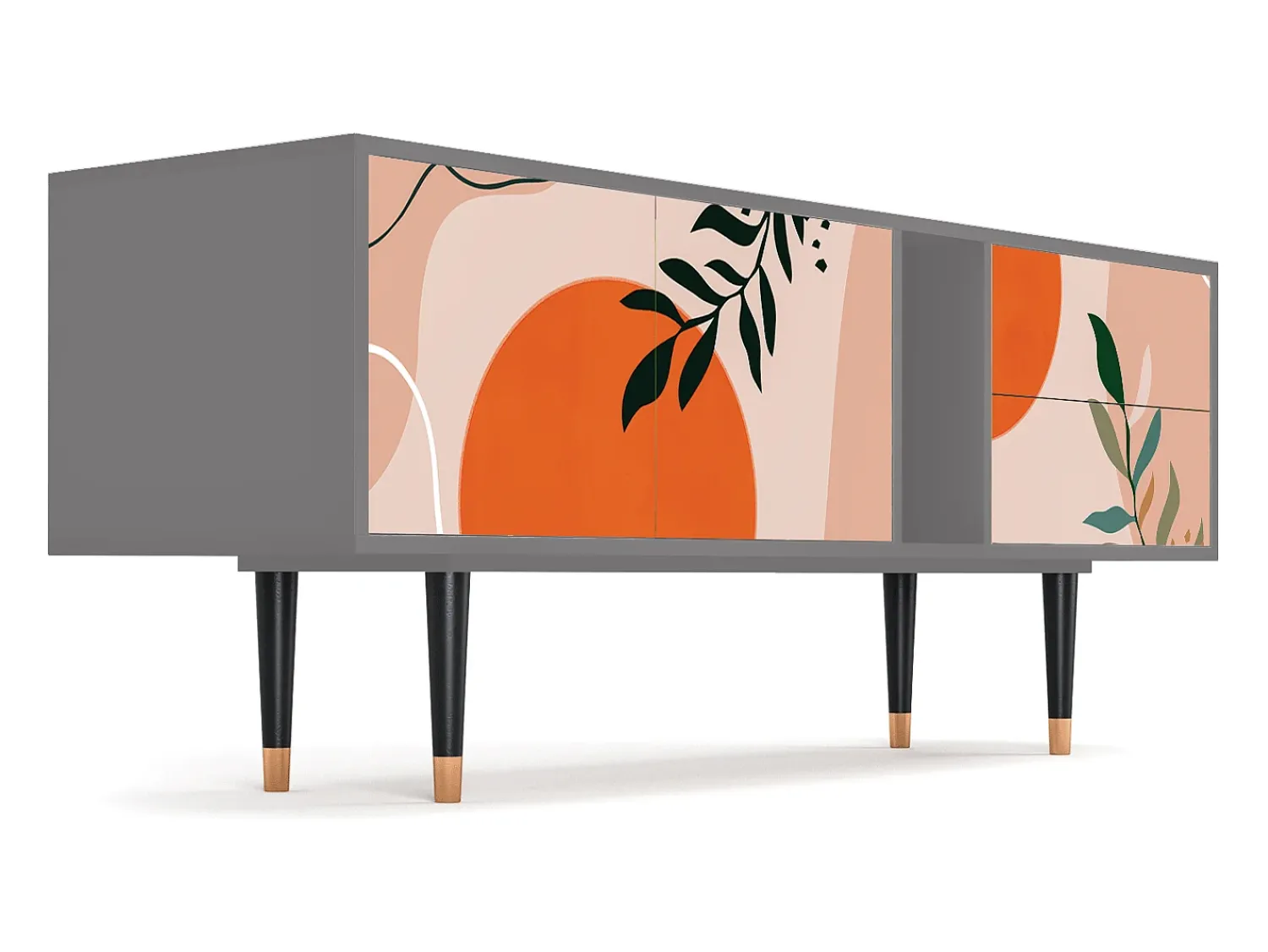 Mueble de TV - 170х69х48 cm - T1 - Artwork, Cinza Cinzento