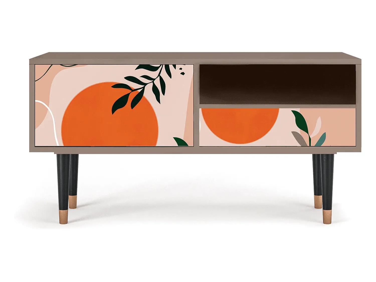 Móvel De Tv* Mueble de TV - 115х59х48 cm - T3 - Artwork, Latte Bege