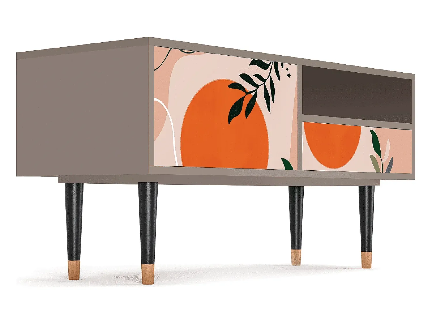 Móvel De Tv* Mueble de TV - 115х59х48 cm - T3 - Artwork, Latte Bege