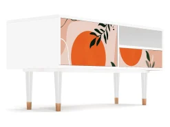 Móvel De Tv* Mueble de TV - 115х59х48 cm - T3 - Artwork, Branco Bege