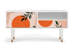 Móvel De Tv* Mueble de TV - 115х59х48 cm - T3 - Artwork, Branco Bege
