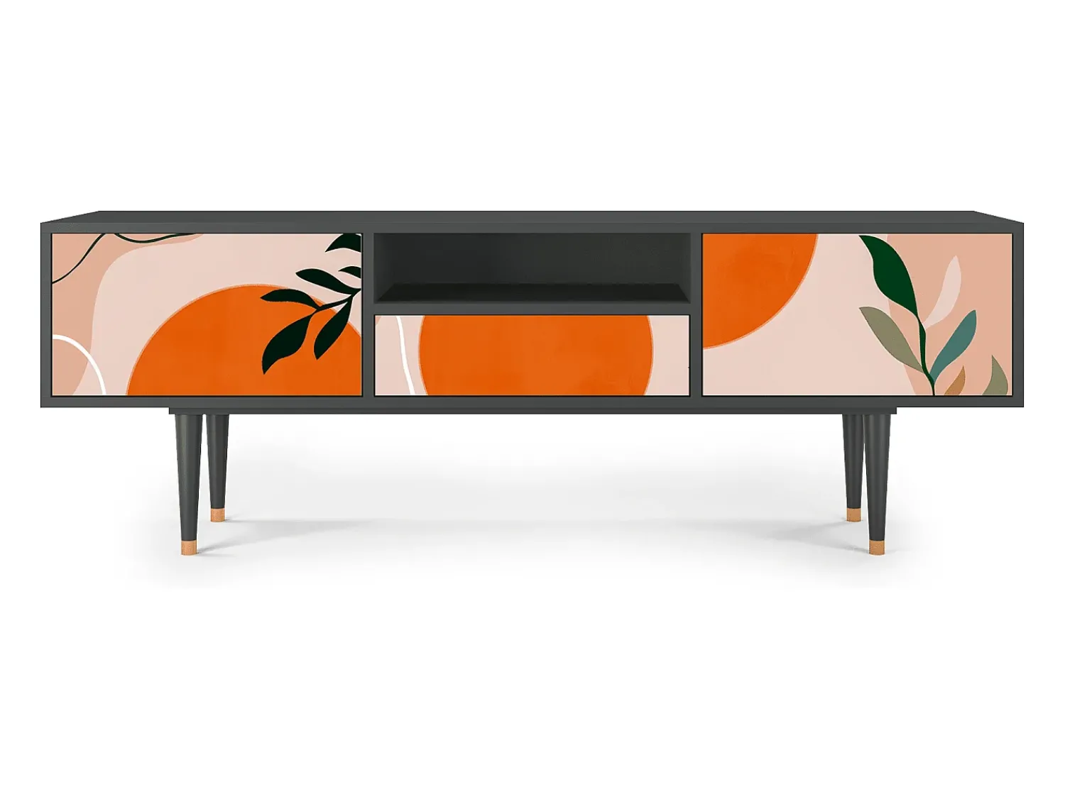 Discount Mueble de TV - 170х59х41 cm - T6 - Artwork, Antracite Cinza antracite