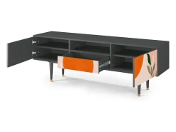 Discount Mueble de TV - 170х59х41 cm - T6 - Artwork, Antracite Cinza antracite