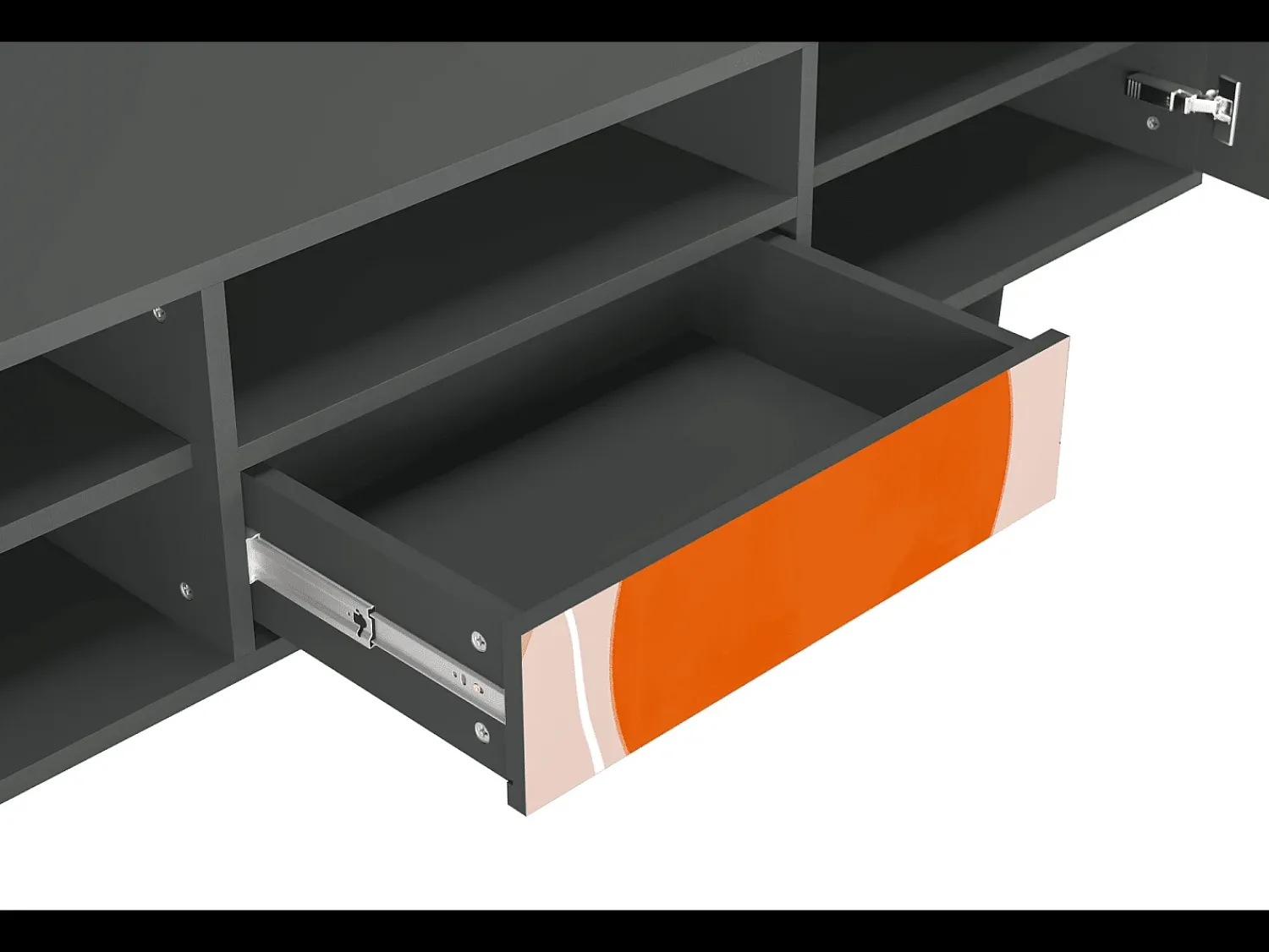 Discount Mueble de TV - 170х59х41 cm - T6 - Artwork, Antracite Cinza antracite
