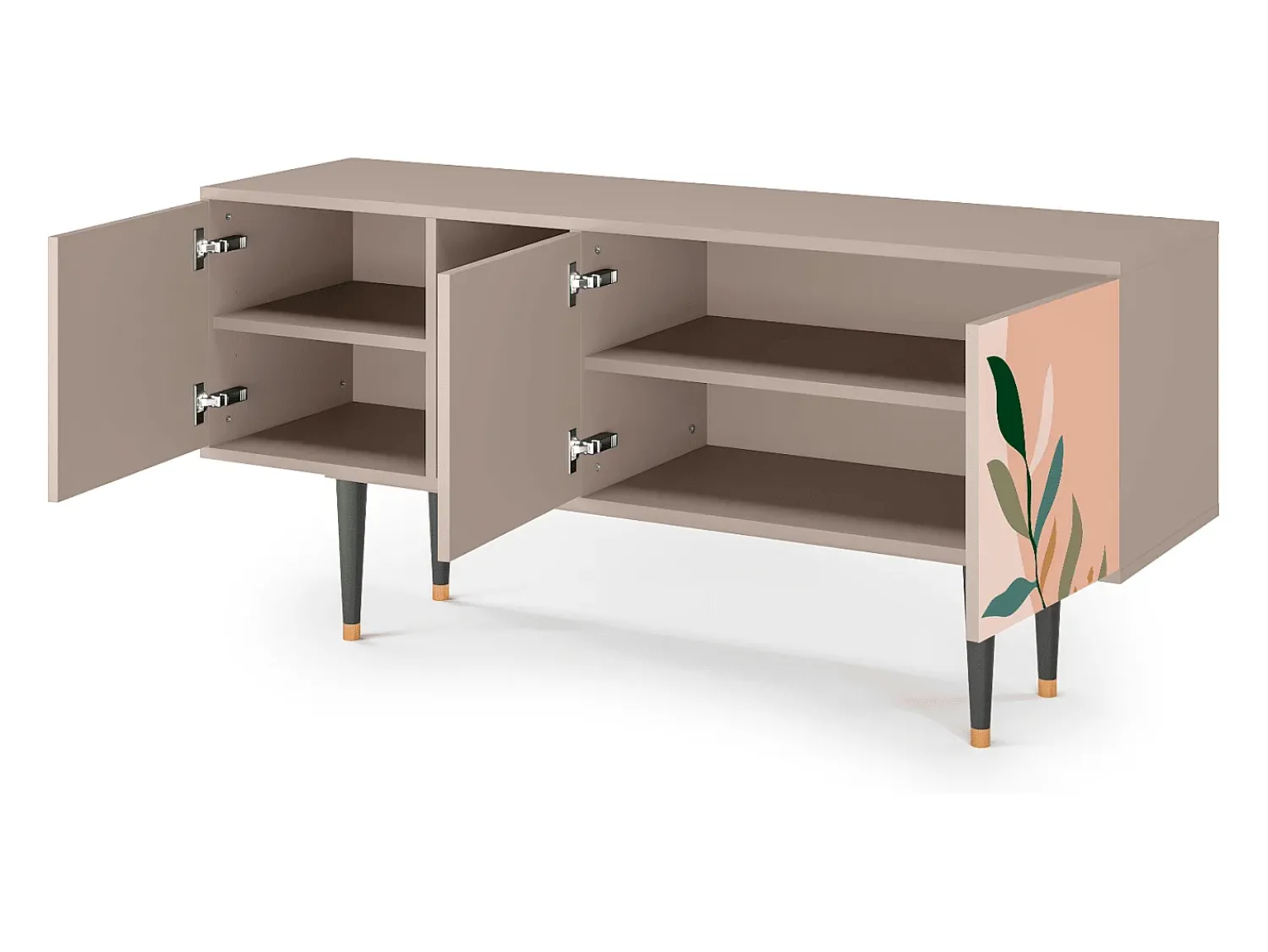 Móvel De Tv| Mueble de TV - 150х69х41 cm - T5 - Artwork, Latte Bege