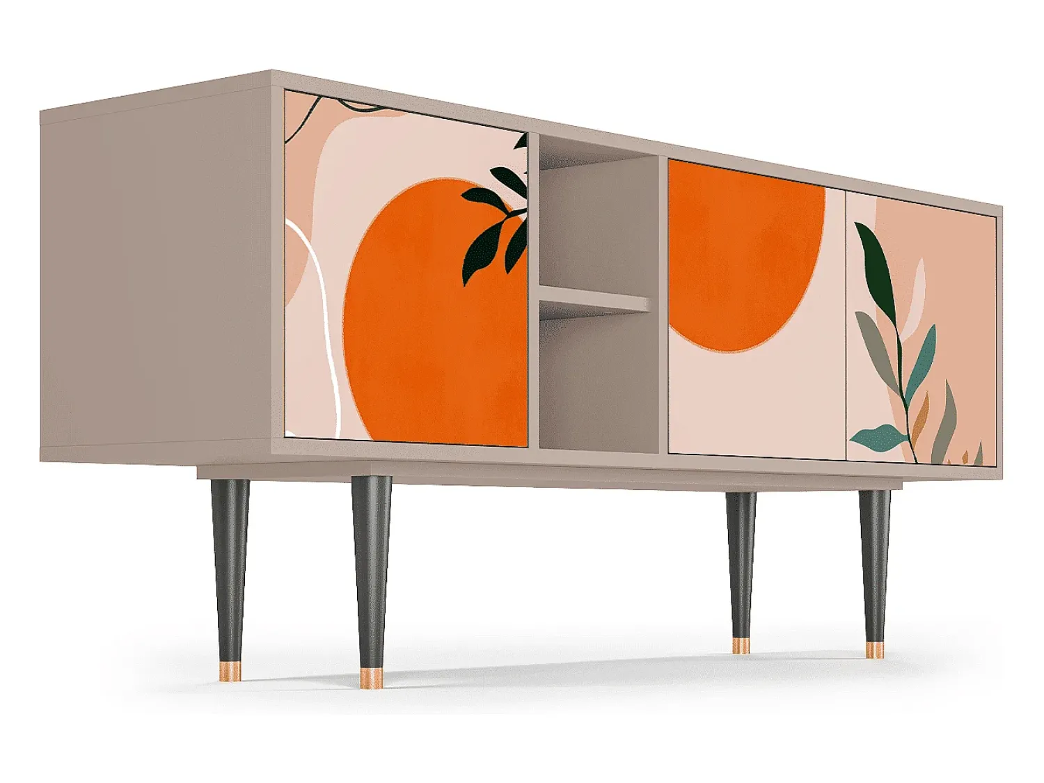 Móvel De Tv| Mueble de TV - 150х69х41 cm - T5 - Artwork, Latte Bege