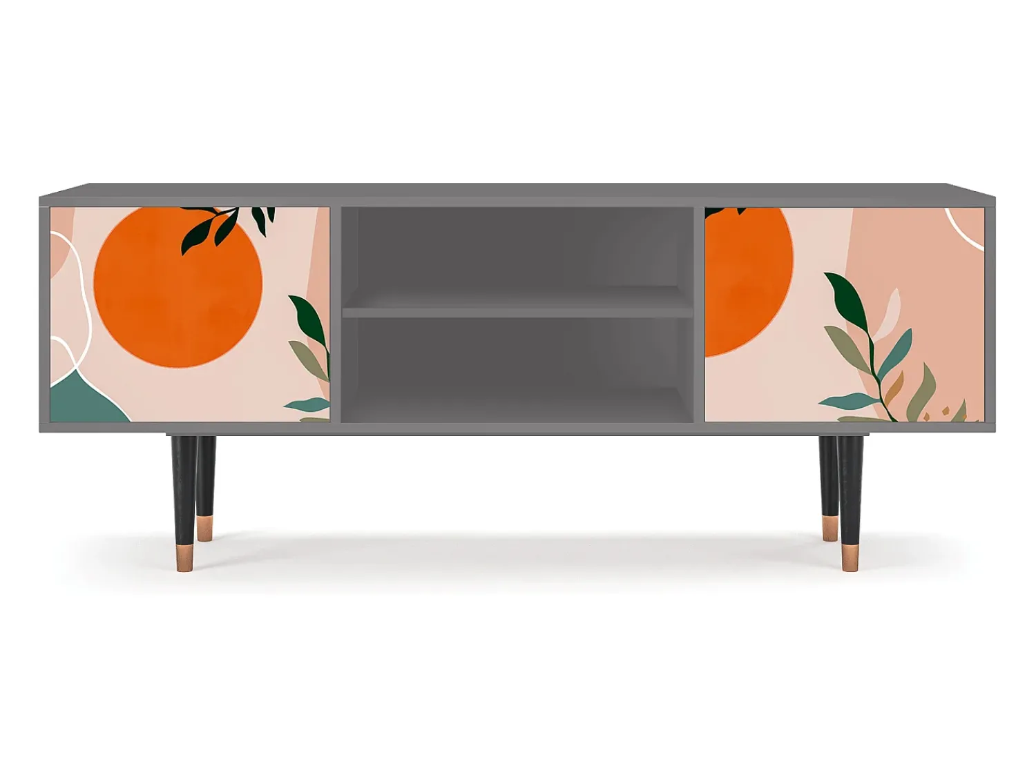Móvel De Tv| Mueble de TV - 170х69х48 cm - T2 - Artwork, Cinza Cinzento