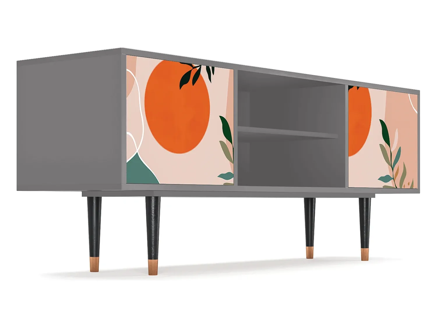 Móvel De Tv| Mueble de TV - 170х69х48 cm - T2 - Artwork, Cinza Cinzento