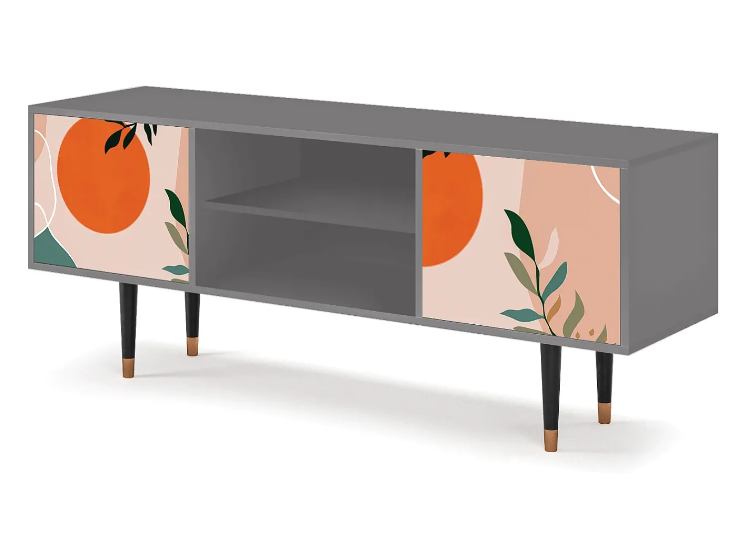 Móvel De Tv| Mueble de TV - 170х69х48 cm - T2 - Artwork, Cinza Cinzento