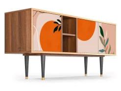 Móvel De Tv| Mueble de TV - 150х69х41 cm - T5 - Artwork, Nogueira Castanho