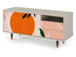 Móvel De Tv* Mueble de TV - 125х56х41 cm - T7 - Artwork, Areia Bege