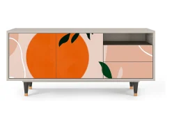 Móvel De Tv* Mueble de TV - 125х56х41 cm - T7 - Artwork, Areia Bege