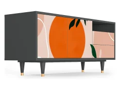 Móvel De Tv* Mueble de TV - 125х56х41 cm - T7 - Artwork, Antracite Cinza antracite