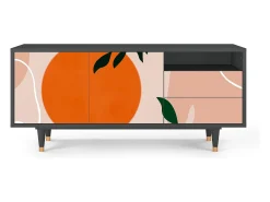 Móvel De Tv* Mueble de TV - 125х56х41 cm - T7 - Artwork, Antracite Cinza antracite