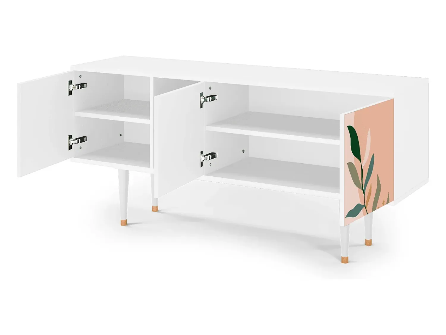 Mueble de TV - 150х69х41 cm - T5 - Artwork, Branco^ Móvel De Tv