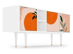 Mueble de TV - 150х69х41 cm - T5 - Artwork, Branco^ Móvel De Tv