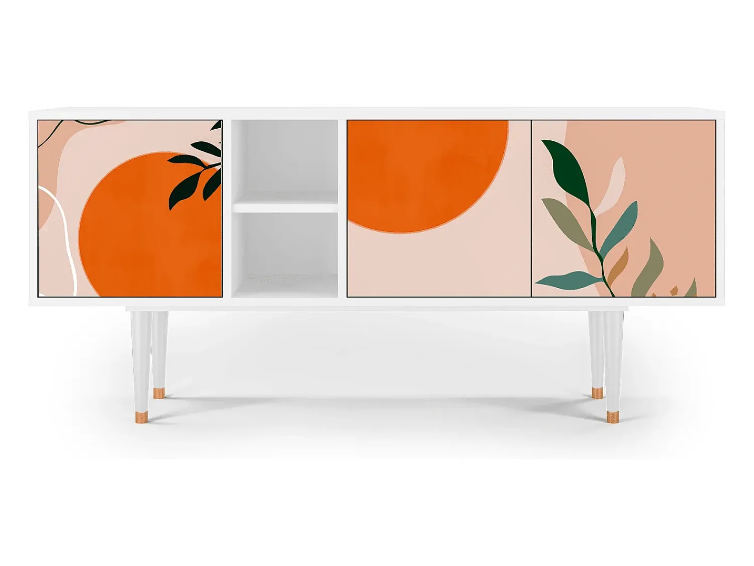Mueble de TV - 150х69х41 cm - T5 - Artwork, Branco^ Móvel De Tv