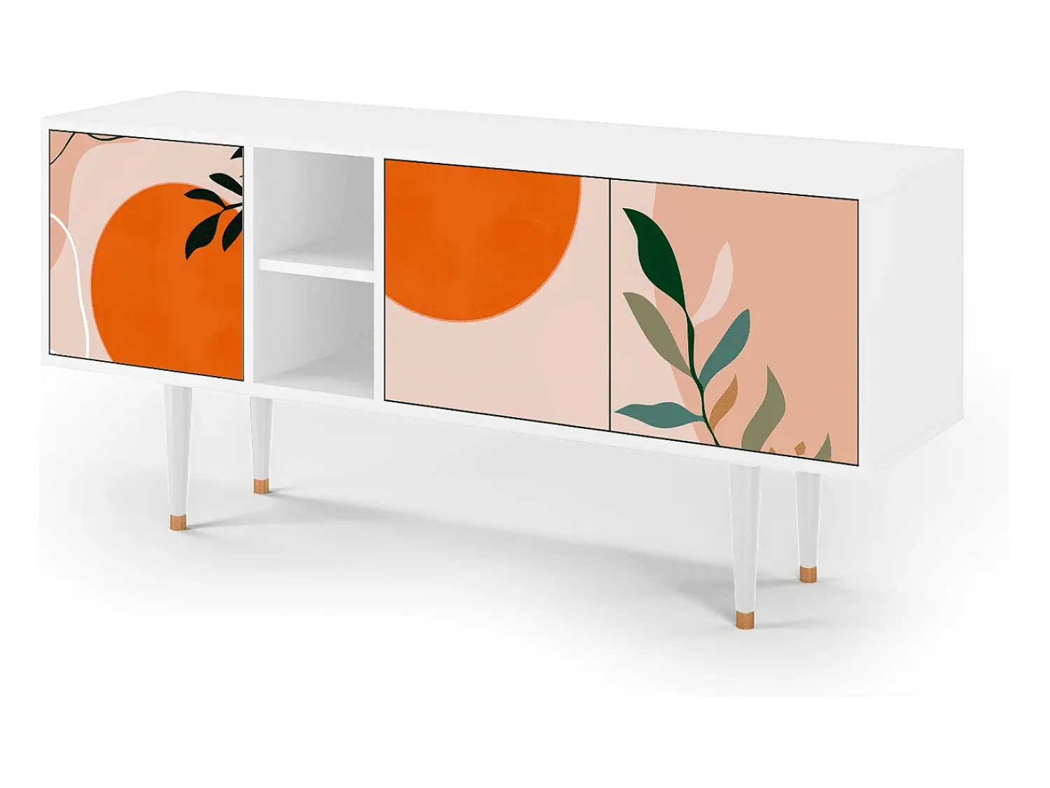 Mueble de TV - 150х69х41 cm - T5 - Artwork, Branco^ Móvel De Tv