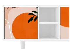 Mueble de TV - 150х69х41 cm - T5 - Artwork, Branco^ Móvel De Tv