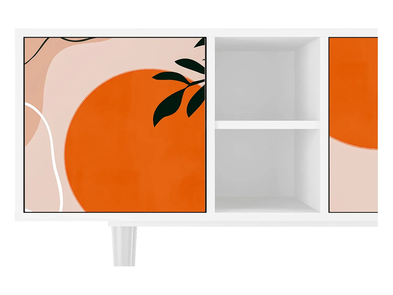 Mueble de TV - 150х69х41 cm - T5 - Artwork, Branco^ Móvel De Tv