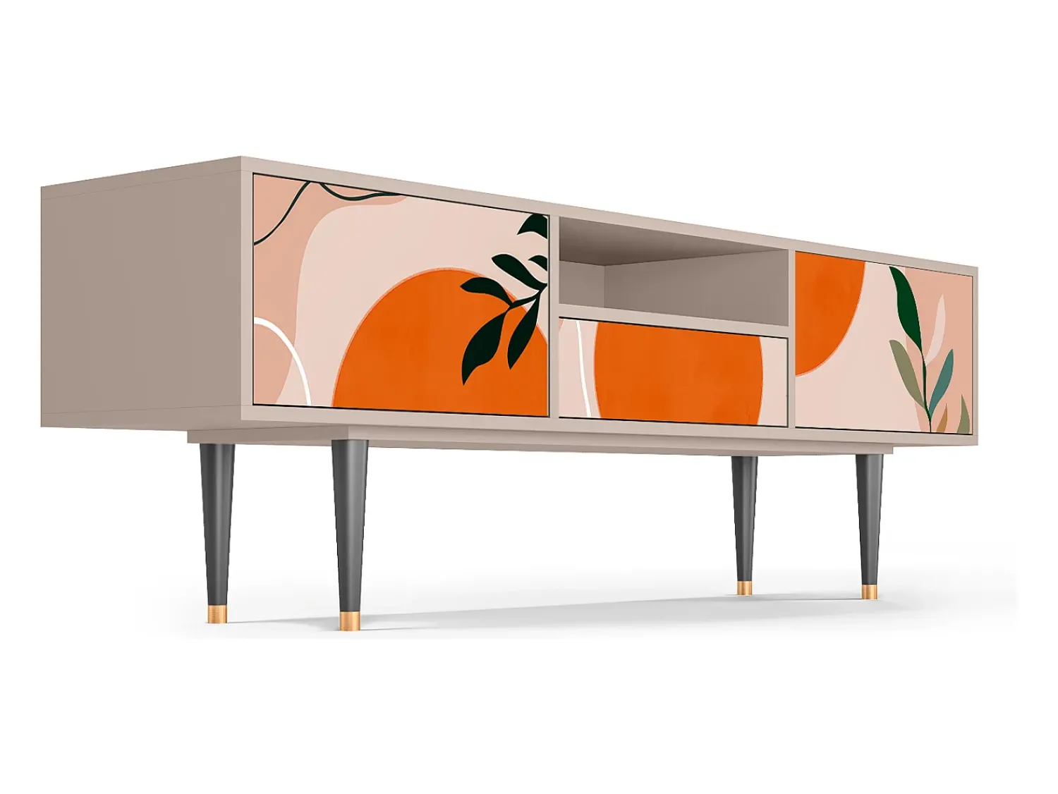 Móvel De Tv| Mueble de TV - 170х59х41 cm - T6 - Artwork, Latte Bege