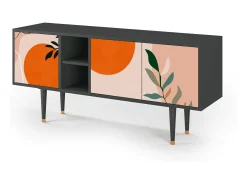 Online Mueble de TV - 150х69х41 cm - T5 - Artwork, Antracite Cinza antracite