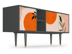 Online Mueble de TV - 150х69х41 cm - T5 - Artwork, Antracite Cinza antracite