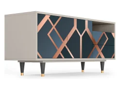 Móvel De Tv| Mueble de TV - 125х56х41 cm - T7 - Ashy 1920', Areia Bege