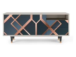 Móvel De Tv| Mueble de TV - 125х56х41 cm - T7 - Ashy 1920', Areia Bege
