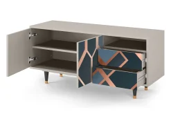 Móvel De Tv| Mueble de TV - 125х56х41 cm - T7 - Ashy 1920', Areia Bege