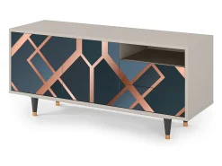 Móvel De Tv| Mueble de TV - 125х56х41 cm - T7 - Ashy 1920', Areia Bege