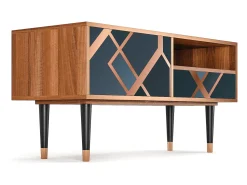 Móvel De Tv| Mueble de TV - 115х59х48 cm - T3 - Ashy 1920', Nogueira Castanho