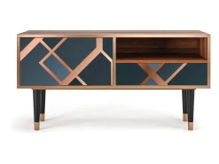 Móvel De Tv| Mueble de TV - 115х59х48 cm - T3 - Ashy 1920', Nogueira Castanho